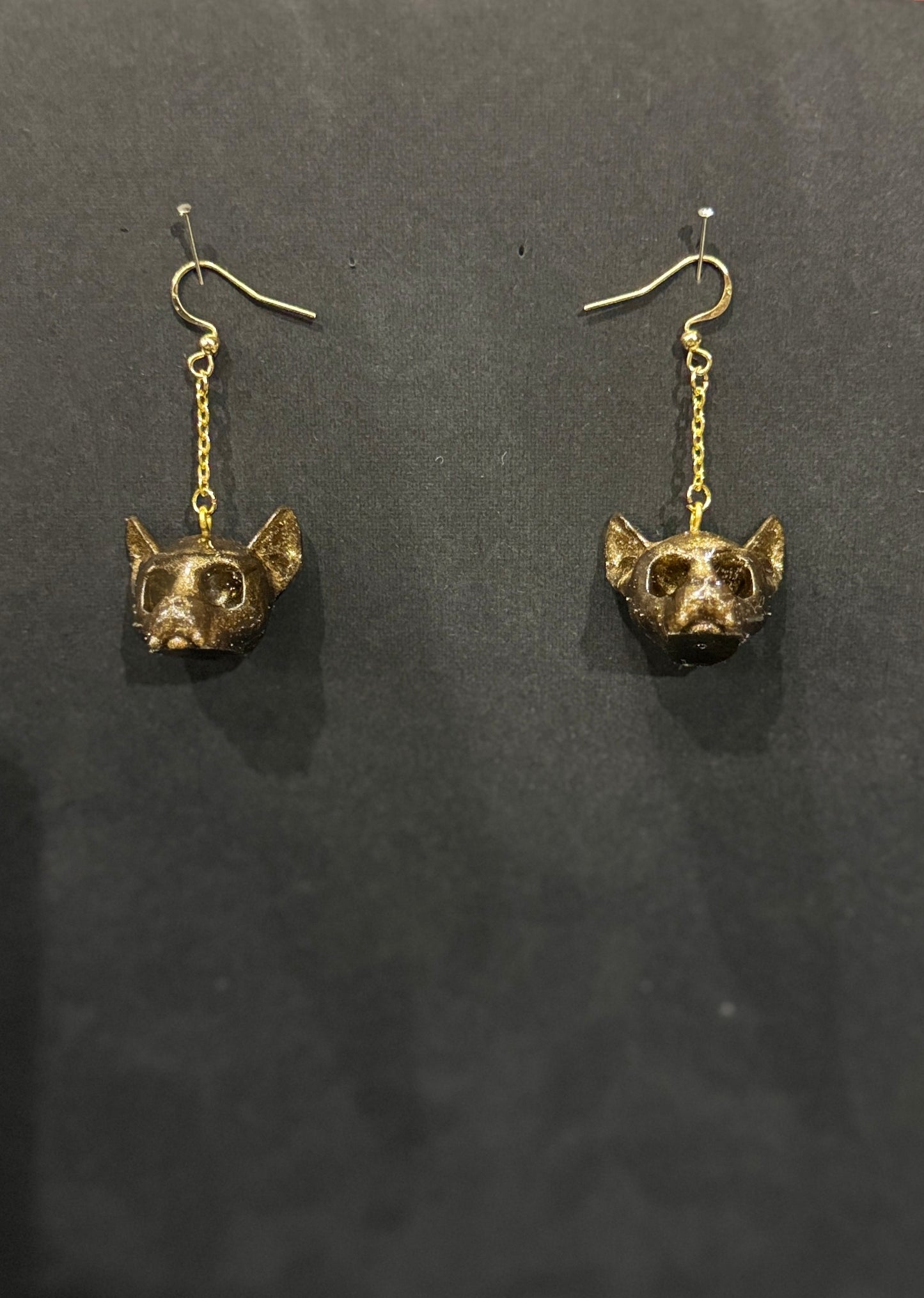 Cute bat skulls earrings image 0