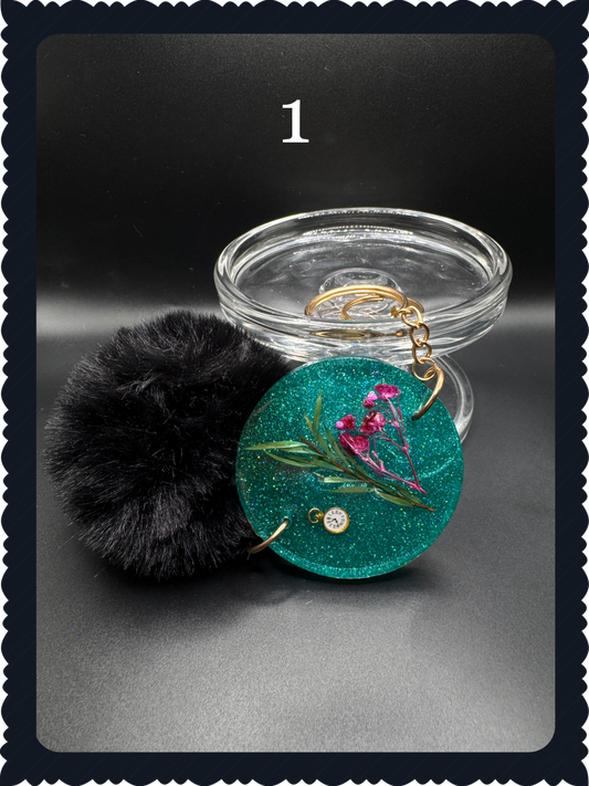 Beautiful keychains with pompom image 1
