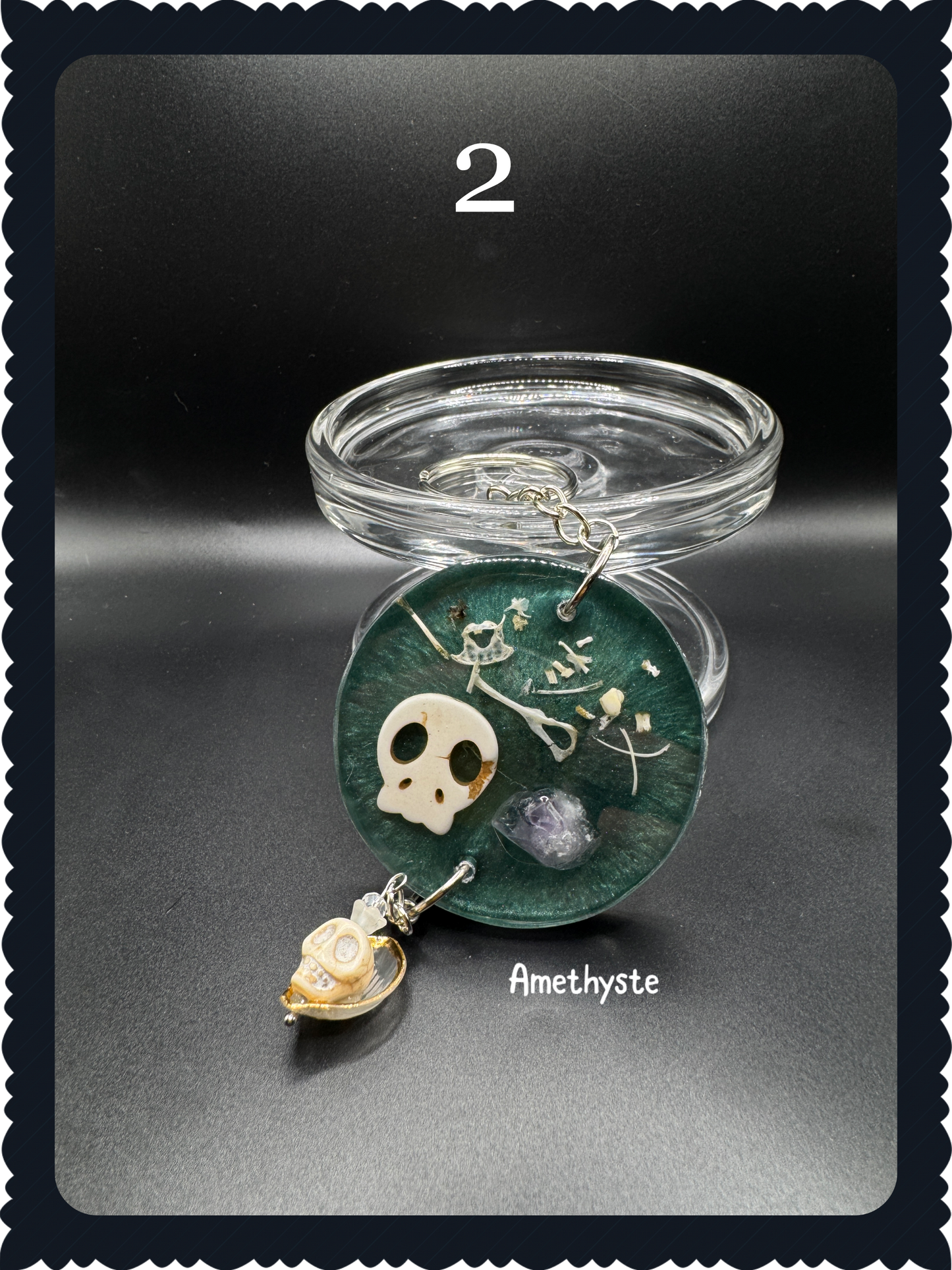 Keychain with crystal image 2