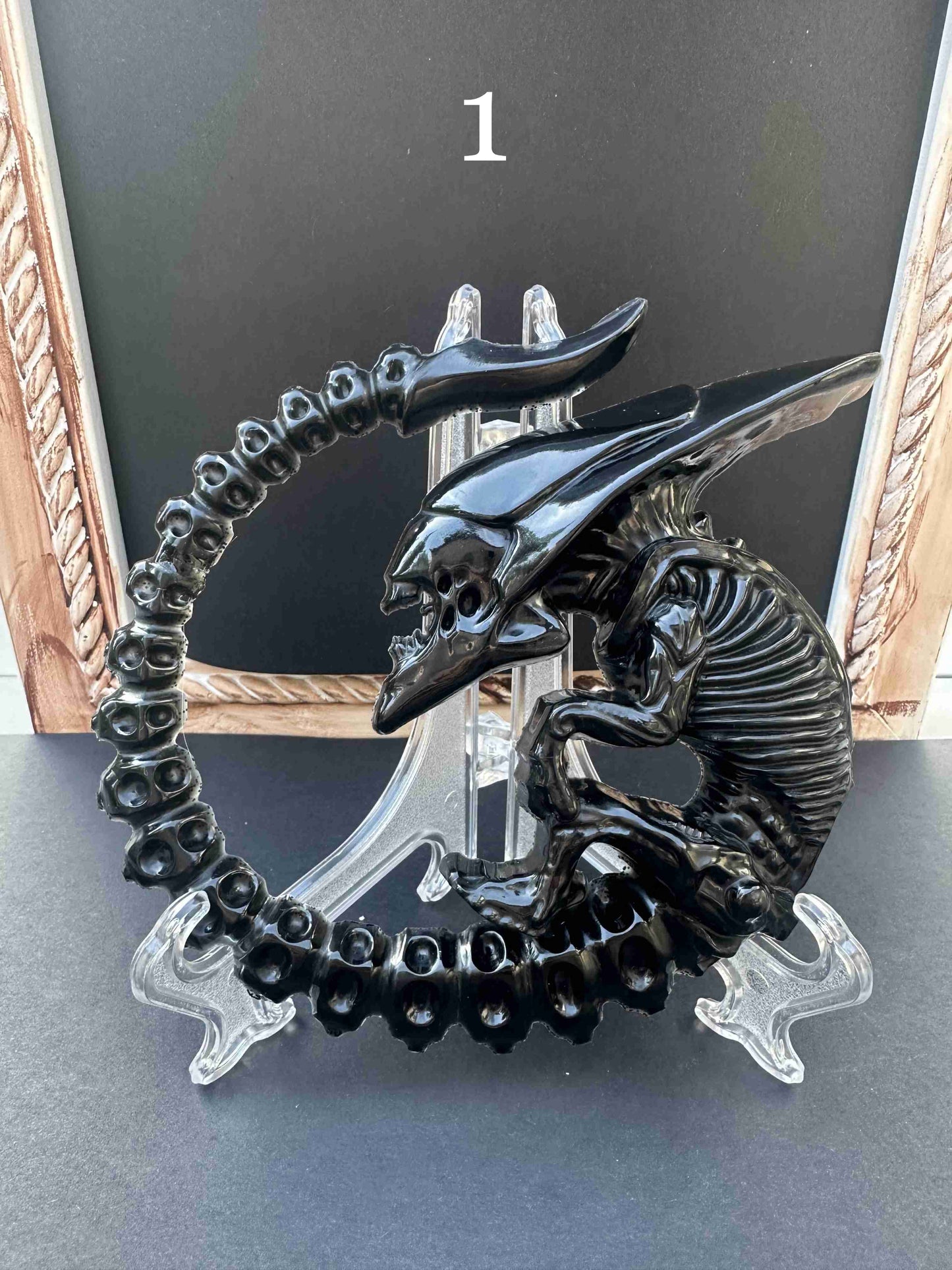 Shadowed Origins: Alien Xenomorph Resin Art image 0