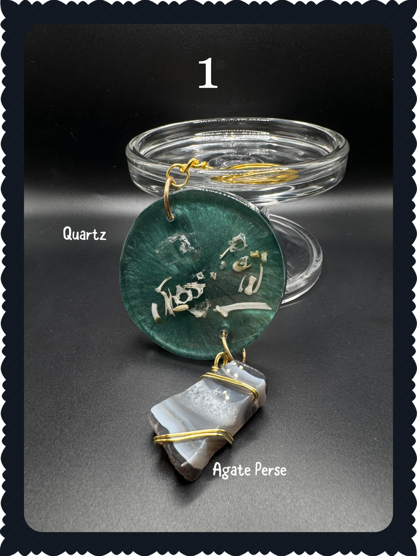 Keychain with crystal image 1