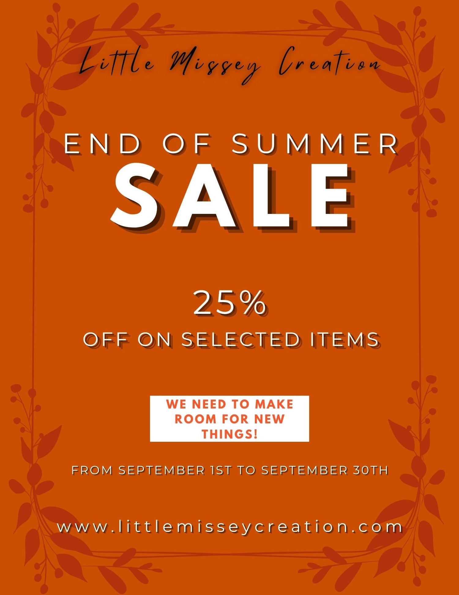 End of Summer Sale
