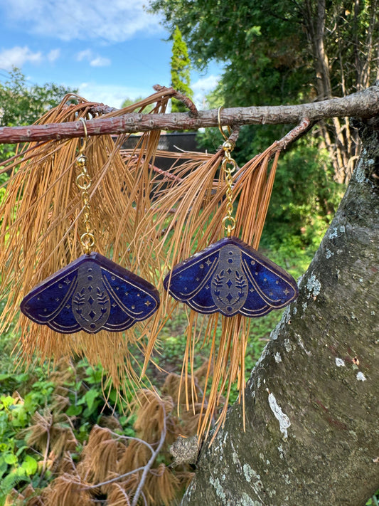 Ethereal Moths Resin Earrings image 0